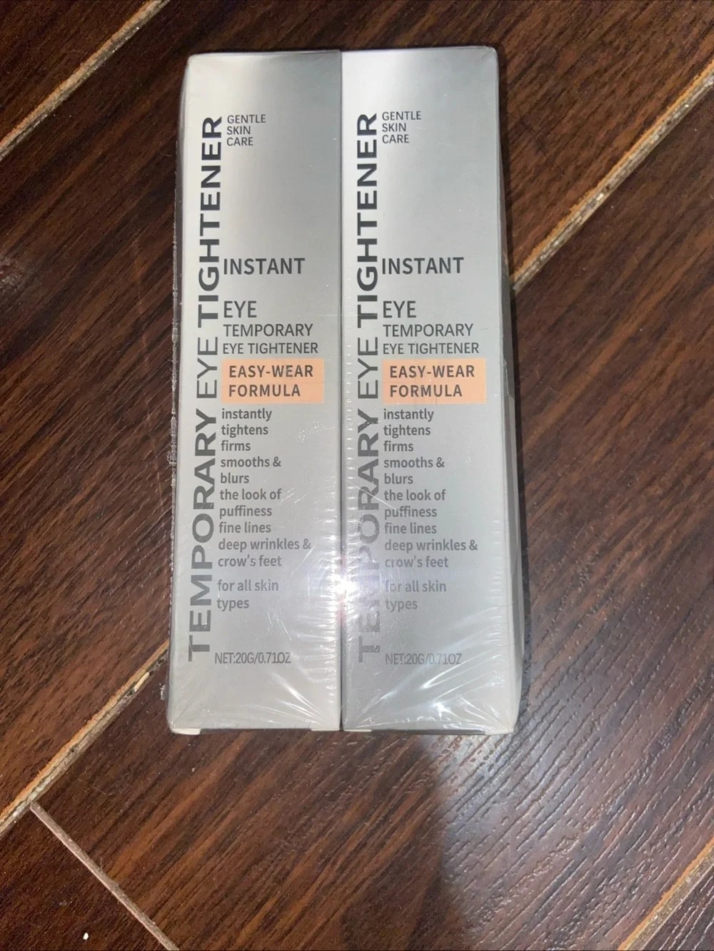 Lot of 2 Temporary Eye Tightener Instant Under Eye Tightener Cream w/ Brush 20g